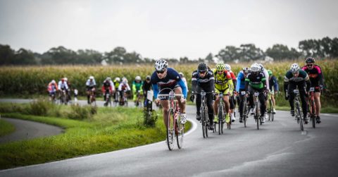 Auf dem Rennrad beim Münsterland Giro 2017