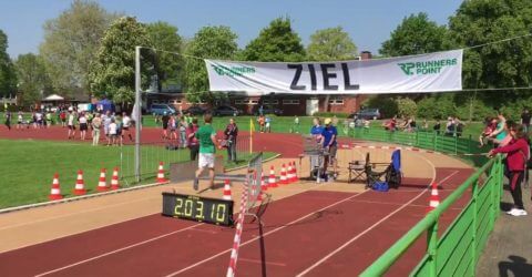Zieleinlauf beim Halbmarathon