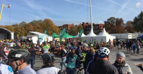 Im Ziel des Münsterland Giro 2018