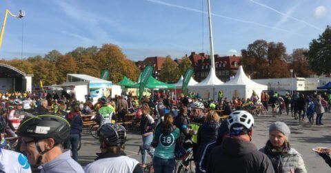 Im Ziel des Münsterland Giro 2018